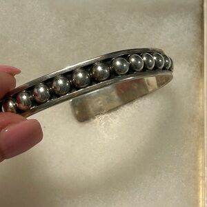 Sterling silver bubble cuff
